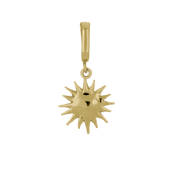 Gold sun-shaped charm