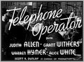 TELEPHONE OPERATOR - 1937 - JUDITH ALLEN - RARE DVD