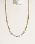 Thin gold chain necklace
