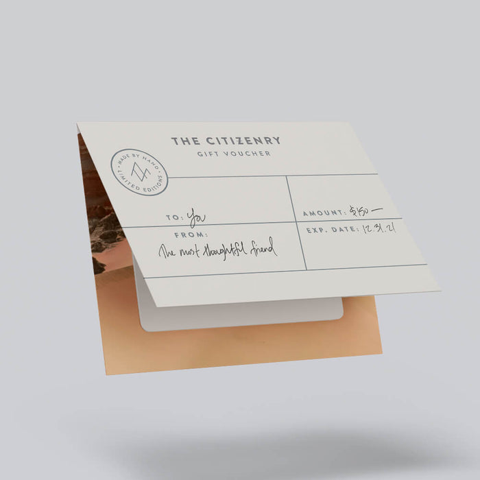 The Citizenry folded gift card