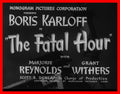 The Fatal Hour  - 1940 - DVD