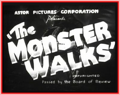 THE MONSTER WALKS - 1932 - REX LEASE