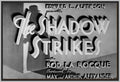 THE SHADOW STRIKES - 1937 - ROD LA ROCQUE - RARE DVD