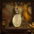 Tibetan Carved Stone Pendant — Mountain Shrine