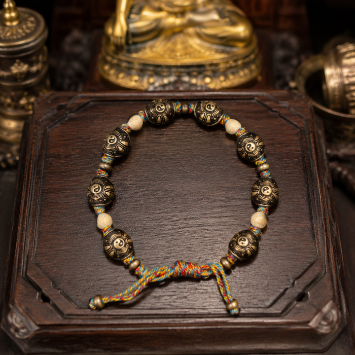 Tibetan-Inspired Dzi Bead Bracelet — Protection & Blessing