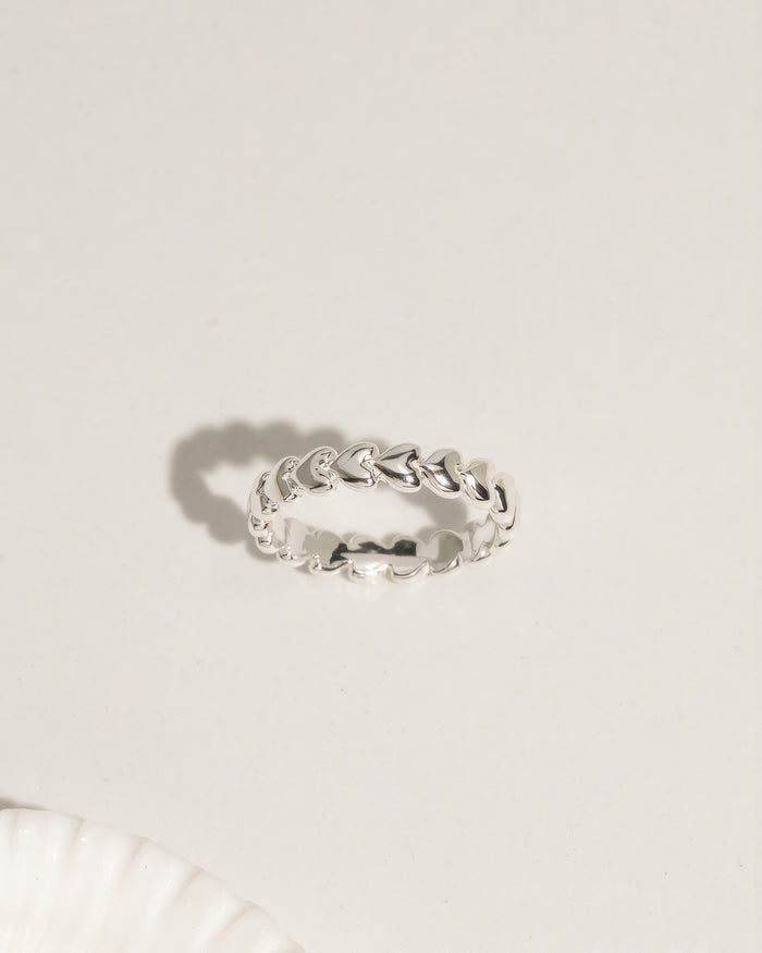 Tiny Heart Ring Set