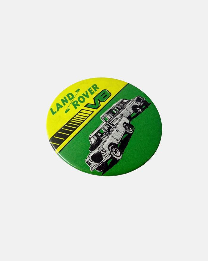 Vintage Land Rover V8 Metal Button Pin Badge