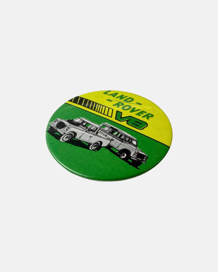 Vintage Land Rover V8 Metal Button Pin Badge