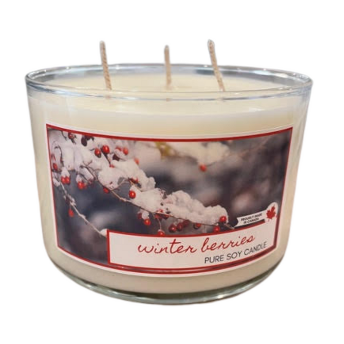 Winter Berries- TWO wick