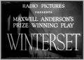 WINTERSET - 1936 - BURGESS MEREDITH - MARGO - EDUARDO CIANNELLI