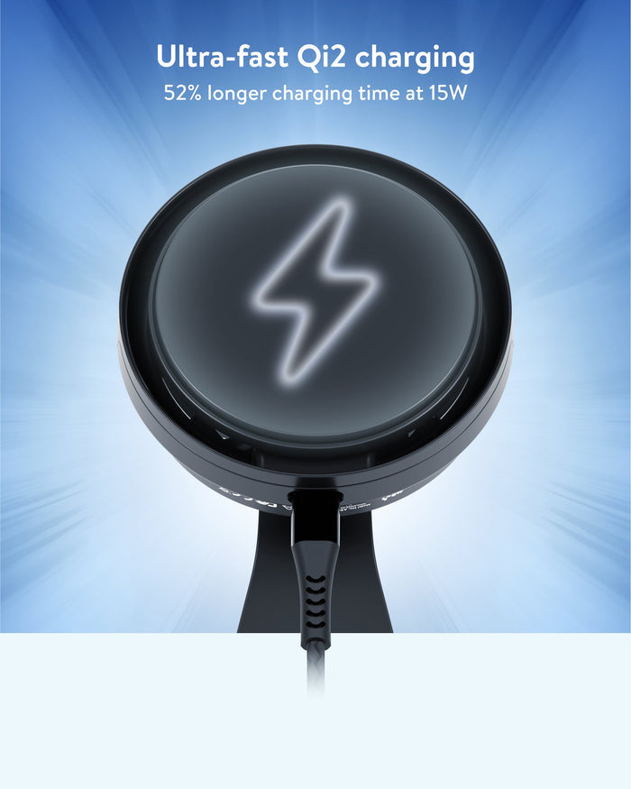 Wireless Charging Car Vent Clip - With Qi2