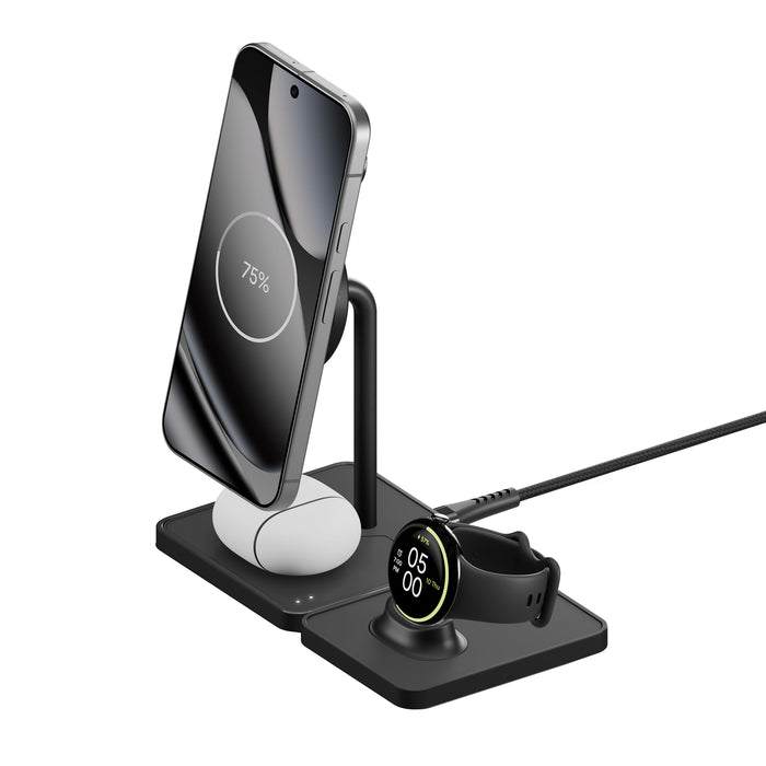 Wireless Charging Stand and Pixel Watch Charger - Matte Black